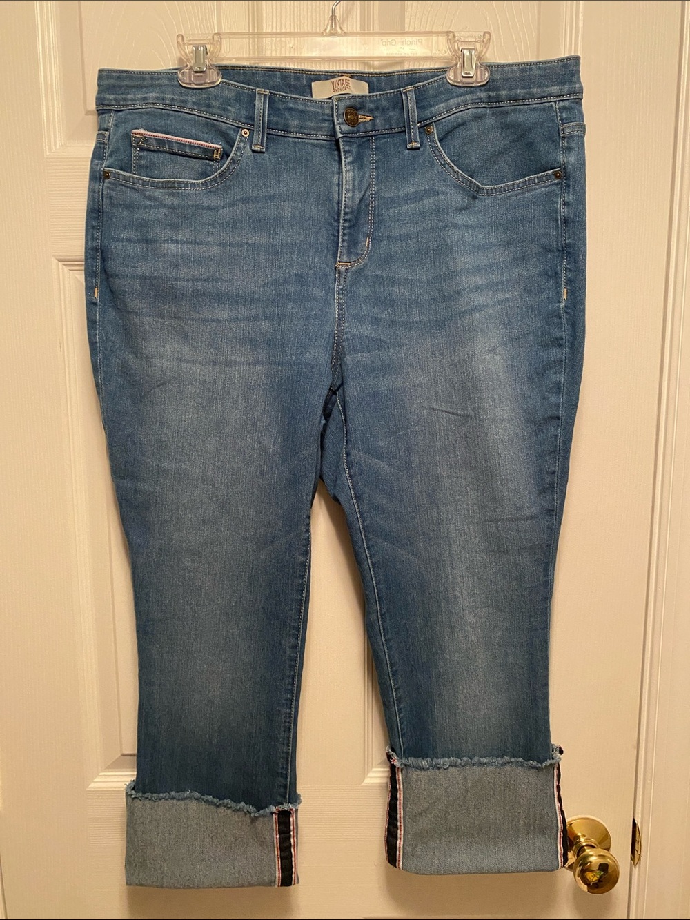 Vintage America Blues Boho Capris…size 16W